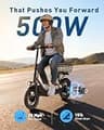 Hiboy Q2 Adult Seated Electric Scooter, 500W Motor, Dual-Suspension Layout