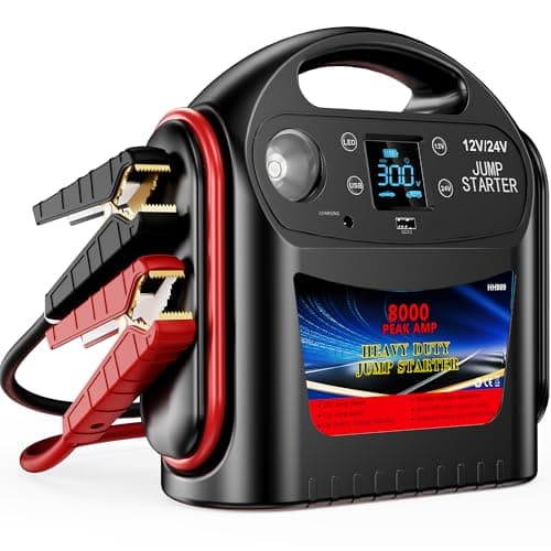 High-Capacity 8000A 12V/24V Jump Starter for Large Gas and Diesel Commercial RVs