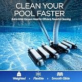 FibroPool 14.4-Inch Flexible Weighted Pool Vacuum Head with Urethane Wheels