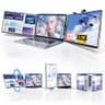 Pitycbo 2.5K Triple Laptop Screen Extender with 360-Degree Detachable Screen