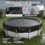 QH.HOME 550D Extra-Thick Winter Pool Cover Designed for Steel Wall Pools