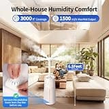 GloryAir 24L Ultrasonic High-Volume Tower Humidifier with Dual Atomizers