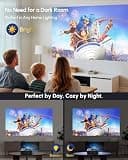 Pxodyda Daylight 4K Projector with 2400 ANSI Lumens, TOF Auto-Focus & Motorized Lens