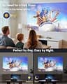 Pxodyda Daylight 4K Projector with 2400 ANSI Lumens, TOF Auto-Focus & Motorized Lens