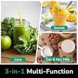 Canoly C16 Semi-Professional Cold Press Juicer with 90oz Hopper and AC Brushless Motor