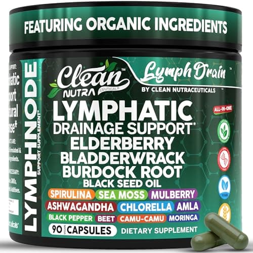 Clean Nutraceuticals Lymph Drain Capsules with Ashwagandha & Black Seed Oil