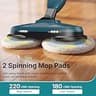 OLIXIS Adjustable Steam Mop with Rotating Pads and Dual Steam Levels