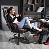 LEMBERI Big & Tall 400lb Heavy Duty Ergonomic Gaming Chair with Massage Lumbar