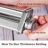 Gvode 3-Piece Stainless Steel Pasta Maker Attachment Set for KitchenAid Mixers