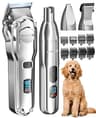 oneisall 4-in-1 Dog Grooming Kit with Clippers for Thick and Heavy Pet Coats