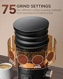 AMZCHEF Single Dose Conical Burr Coffee Grinder with Vacuum-Sealed Storage