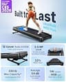 MERACH UltraWalk W60 Plus Walking Pad with 12% Auto Incline and 400 LBS Capacity