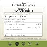 Herbal Roots USDA Organic Hawthorn Berry 1,200mg Vegan Capsules in Glass
