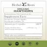 Herbal Roots USDA Organic Hawthorn Berry 1,200mg Vegan Capsules in Glass