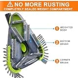 Sepetrel Upgraded Triangular Pool Vacuum Head with Side Brushes & Swivel