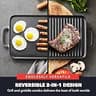 GreenPan x Bobby Flay Pre-Seasoned Cast Iron Reversible Double Burner Griddle