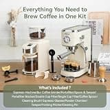Gevi 20-Bar Espresso Machine with 35-Setting Burr Grinder and Barista Accessory Kit