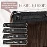 MY-LADY 16-Inch Dark Brown Premium Human Hair Halo Extensions with Wire
