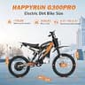 HAPPYRUN G300 Pro 72V 30Ah Electric Dirt Bike for Adults, 6500W Peak Motor