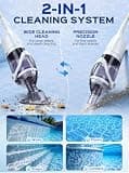 Grelawner 2026 Upgraded Cordless Handheld Pool Vacuum with Dual-Mesh Filter