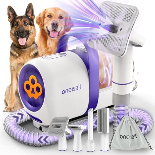 Oneisall LM5 Pet Hair Grooming Vacuum Kit with Low Noise 60dB Operation