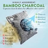 Bamboo Activated Charcoal Air Purifying Odor Absorber Bags, 100g, 6-Pack