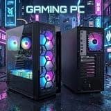 STGAubron Gaming PC Bundle with Intel Core i7, RTX 3050, 24" FHD Monitor