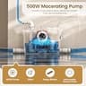 Vevor 500W Compact Macerating Toilet System with Space-Saving Rear Discharge