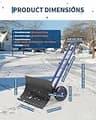 Garvee Double-Rod 29-Inch Wheeled Snow Pusher with 10-Inch Pneumatic Tires