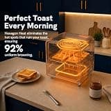 VAL CUCINA 6-in-1 Mini Air Fryer Toaster Oven with Hexagon Hybrid Heating