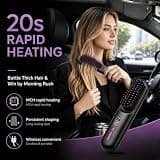 CAJECT Go Brush Pro High-Heat Cordless Hair Straightener Brush for Coarse Hair