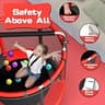 ZCMHAXJ 55-Inch Toddler Trampoline with Gymnastics Bar and Enclosure Net