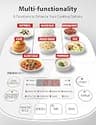 Toshiba TRCS03 Mini 3-Cup Small Rice Cooker, Steamer & Warmer with Fuzzy Logic