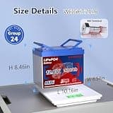Marsenergy 12V 100Ah LiFePO4 Deep Cycle Battery Grade A Cells Group 24