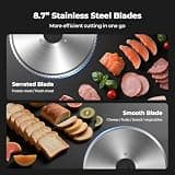 OSTBA Electric Meat Slicer with 200W DC Motor and 8.7-inch Steel Blade