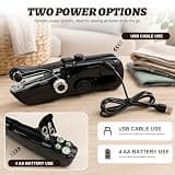 YEAfEAti Handheld Sewing Machine Bundle with Wooden Box and 169-Piece Kit