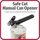 Good Cook Safe Cut Side-Cutting Smooth Edge Manual Can Opener Tool, Black