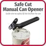 Good Cook Safe Cut Side-Cutting Smooth Edge Manual Can Opener Tool, Black