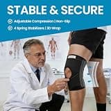 Galvaran Adjustable Knee Brace with Side Stabilizers and Patella Pad