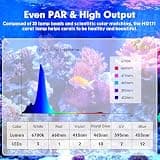 hygger 36W Saltwater Aquarium LED Light with Flexible Gooseneck and Controller