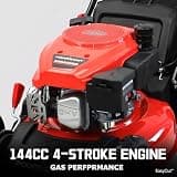PowerSmart EasyCut 18-Inch 144cc 3-in-1 Gas Powered Push Lawn Mower for Small Yards
