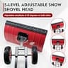 ONECHOI 29-Inch Manual Wheeled Snow Shovel with Polyurethane Solid Wheels