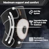 DR. BRACE ELITE Knee Stabilizer with Patella Gel Pads and 4-Way Straps