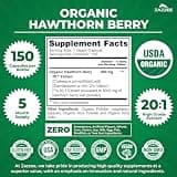 Zazzee Extra Strength Hawthorn Berry 20:1 Extract 8,000mg Vegan Capsules