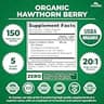 Zazzee Extra Strength Hawthorn Berry 20:1 Extract 8,000mg Vegan Capsules