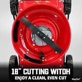 PowerSmart EasyCut 18-Inch 144cc 3-in-1 Gas Powered Push Lawn Mower for Small Yards