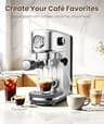 Atatix 20-Bar Espresso Machine with Fast Heating and Adjustable Milk Frother
