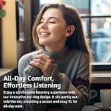 TOZO OpenEarRing True Wireless Open-Ear Clip-On Earbuds for Small Ears