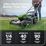 Greenworks Pro 60V 17-Inch Brushless Cordless Push Lawn Mower with 4.0Ah Battery