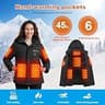 Brimekey Women's Dual-Zone Heated Softshell Jacket with Fleece Lining